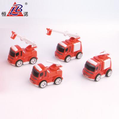 China 12 PCS/BOX Friction Fire Truck Model Toy Diecast Fire Truck For Kids 2021 Most Popular Friction Car Model Toy Metal Fire Trucks With 4 Modes for sale