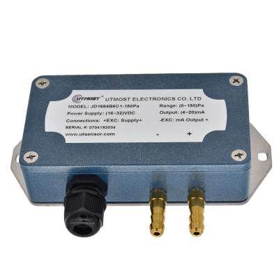 China JD168 HVAC Range 4-20mA Larger Small Air Differential Pressure Sensor Low Demand for sale