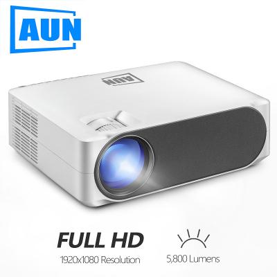 China LCD AUN AKEY6 5.8 Inch 5500 Lumens 1920x1080P HD LED Portable Projector With Remote Control, Support USB/SD Card/AV/VGA/RJ45 for sale