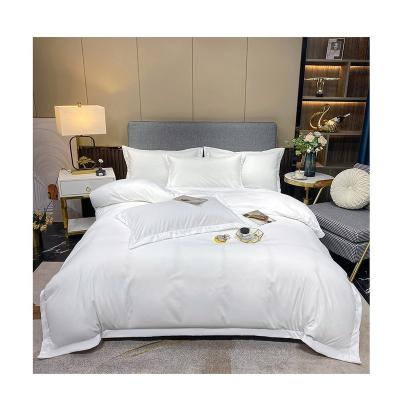 China Simple Hotel Textile Cumulus Linen Soft Like Comforter Cover Quilt Cover Four-Piece Bedding Set for sale