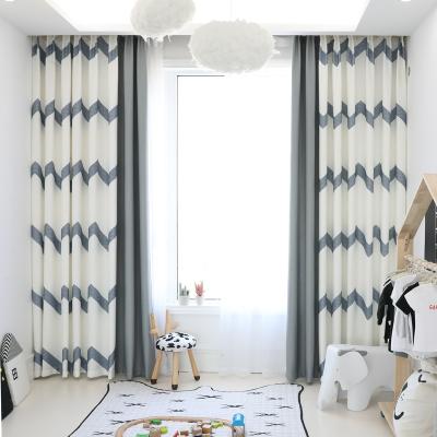 China Simple Modern Scandinavian Style Striped Splicing Curtains Isolated for sale