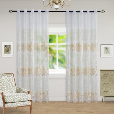 China New Simple European White Translucent White Translucent Living Room Bedroom Embroidery Window Screen Insulated Floating Window for sale