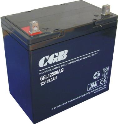 China Automotive Rechargeable Gel Lead Acid Battery 12V 55AH For Solar System for sale