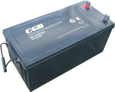 China EPS UPS Systems Deep Cycle Gel Lead Acid Battery 12V 200AH Black / Grey for sale