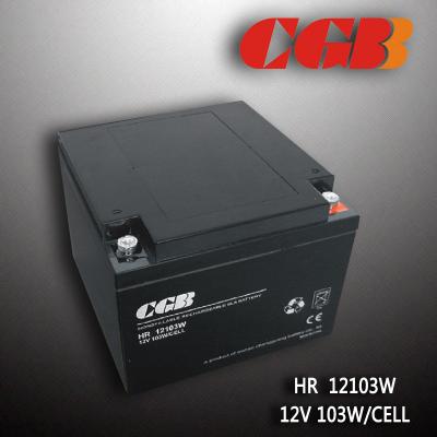 中国 12V 25AH HR12103W深い周期の鉛酸蓄電池の高い比率の炎-抑制剤 販売のため