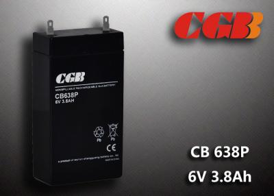 China 6V 3.8AH CB638P 6V Series Emergency Security System Sealed Lead Acid Battery for sale