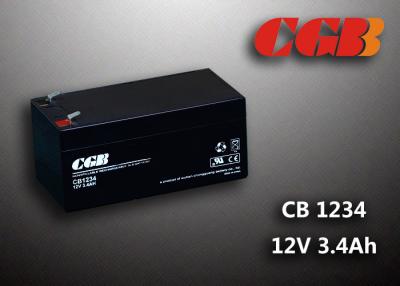 China 12V 3.4AH AGM UPS Lead Acid Battery , Alarm System Recharge Ups Battery for sale