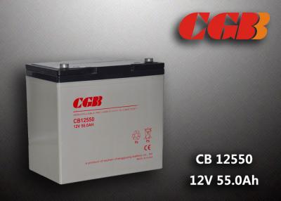 Κίνα CB12550 η βαλβίδα ρύθμισε την όξινη μπαταρία μολύβδου, επανακαταλογηστέα μακρά ζωή μπαταριών sla ABS 55AH προς πώληση