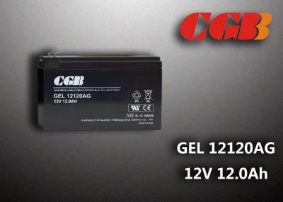 China GEL12120AG 12V 12AH Solar Rechargeable Lead Acid Battery Sealed / V0 Plastic for sale