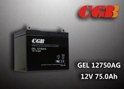 China GEL12750AG EPS UPS Lead Acid Battery , Valve Regulated 12v deep cycle battery 75AH for sale