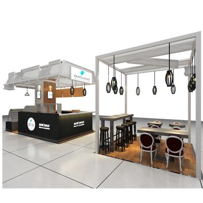 China High quality 3D coffee shop design juice bar counter for wooden bubble tea shop coffee shop for mall for sale