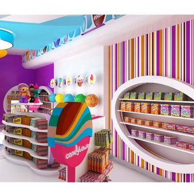 China 3D mall candy shop design snack stand for candy store interior design cotton candy display furniture for sale