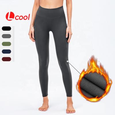 China Lcool Gym Women's Breathable Pants With Pocket Fitness Yoga Wear Plus Size Sports Tracksuit Legs Hips Yoga Pants Long for sale