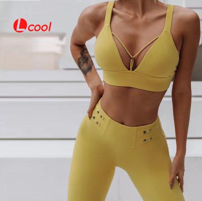 China Wholesale OEM Breathable Active Wear Lcool High Waist Yoga Pants 2021 Yoga Set And Sports Bra Women High Print for sale