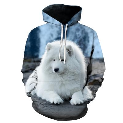 China Anti-pilling Lcool 3D Printing Hoodie Dog Wolf Print Fashion Animal Casual Hooded Sweatshirts for sale