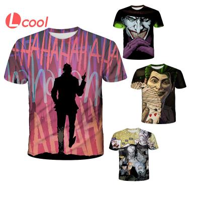 China Anti-Wrinkle Lcool 3D Print Mens T-Shirts Clown Pattern Street Male Short Sleeve Tees Graphic Tees Unisex for sale