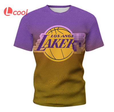 China Anti-Wrinkle Lcool Custom Sublimation Reversible Basketball Tank Top Wear For Mens Laker Mens T-shirt for sale