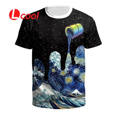 China Anti-wrinkle Lcool vango short sleeve tees new arrivals t-shirt digital animal pattern printing men's short sleeve tees for sale