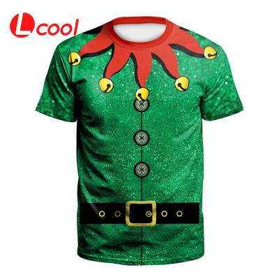 China Anti-Wrinkle Lcool Design Mens T-shirts Christmas 3d T-shirt Printer For Men Full Printed Printing Mens T Shirts for sale