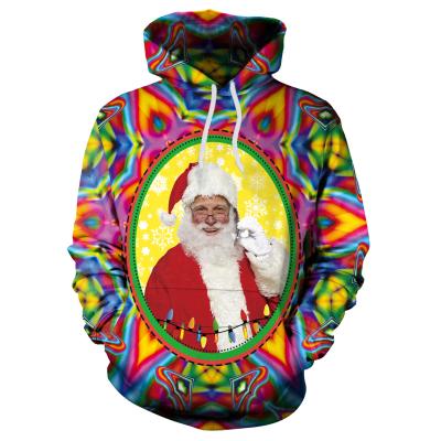 China Anti-pilling Lcool 2021 autumn/winter new Christmas hoodie digital printed oversized hoodie loose for sale