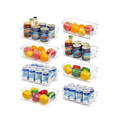 China Freshness Storage Home Fruit Vegetable Drinks Snacks Kitchen Organizer Storage Box Plastic Refrigerator Fridge Organizer Bins for sale