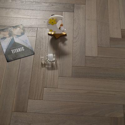 China Modern Soft White European Plane Style Living Room Oak Style Solid Color Design Modern Herringbone Parquet Flooring Herringbone Parquet Flooring for sale