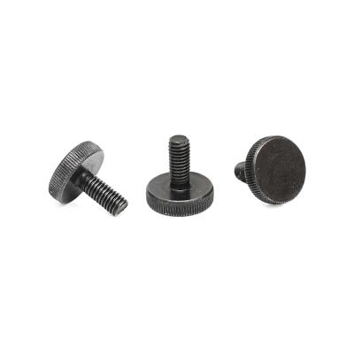 China Pan Black Plated Carbon Steel Head M2 Knurled Thumb Screw for sale