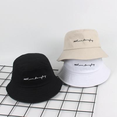 China Wholesale Empty Hat Bulk Women Embroidery Fisherman Cotton Anti-sun Custom Summer Bucket Hat for sale