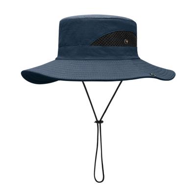 China Wholesale Outdoor Mountaineering Bonnie Hat Fishing Bucket Hat Mesh Sunshade Folding Wide Brim Anti-sun for sale