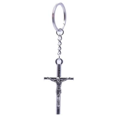 China 2022 Key Chain Christian Crucifix Jesus Cross Jewelry Kryring Komi Alloy Metal Catholic Religious Accessories Gift for sale