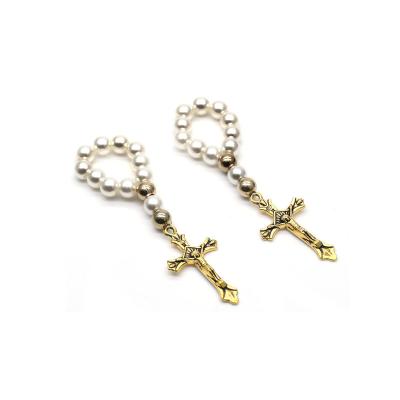 China 2022 Religious Finger Ring Handmade Jewelry Cross Pendant Komi Bead Rosary Prayer Beads Chain for sale