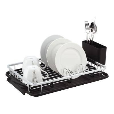 China Latest Sustainable Products Multi-Layer Eco-Friendly Metal Draining Dish Rack For Holding Plates Glass Cups And Utensils for sale