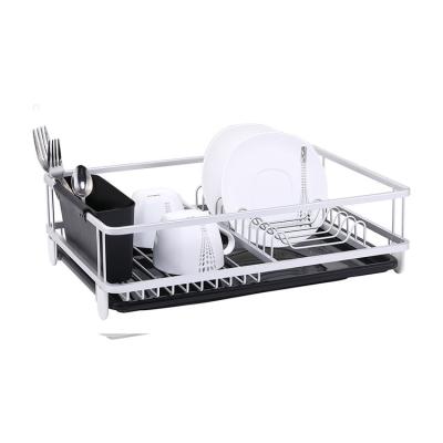 China High Durability Evaporative Dish Drainer Rack Easy Cleaning Removable Expandable Economical Viable Metal For Sink Dish Rack for sale