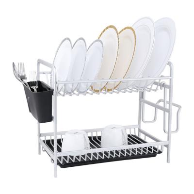 China Space Saving Large Capacity Family Spending Viable Drainable Foldable Dish Rack for Kitchen Countertop and Utensil Rack for sale