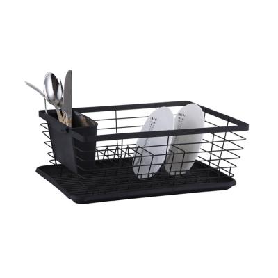 China Sustainable Customized Airing Free Standing Family Expense Dish Wash Racks With Cutlery Basket For Kitchen Counter Top for sale