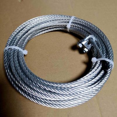 China PACKAGING Jiangyin Factory  more than 20 years Reinforced Zinc Coated Silver Steel Wire Rigging Set 4.0mm*20m with Wire Clip for sale