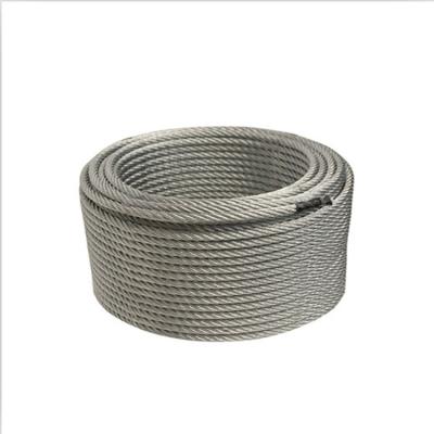 China Rope High tensile strength 7*19 electric galvanized steel wire rope steel cable for sale