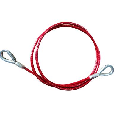 China Rope vinyl coated safety cable lanyard for sale