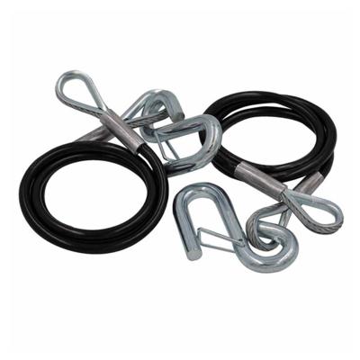 China Trailer 5000 lbs black vinyl coated self coiling hitch cable for trailers for sale