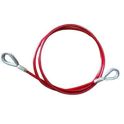 China Rope Red Vinyl coated galvanized 1/4