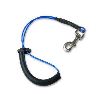 China Personalized Plastic Coated Pet Grooming Noose No Sit Haunch Holder Dog Tie Out Cable for sale