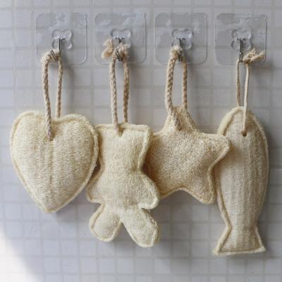 China EXFOLIATE Kinds Of Shape 100% Natural Exfoliating Cute Loofah Sponge Pad for sale