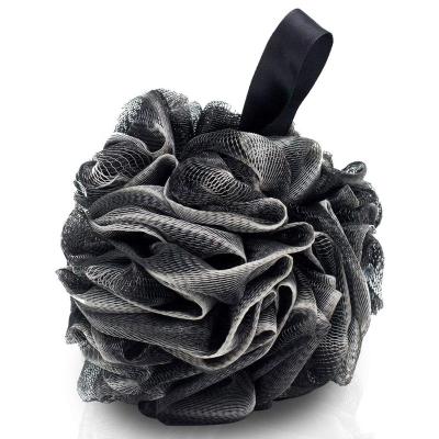 China EXFOLIATE Amazon Hot Sale 60g Black Bamboo Charcoal Loofah Bath Sponge for sale