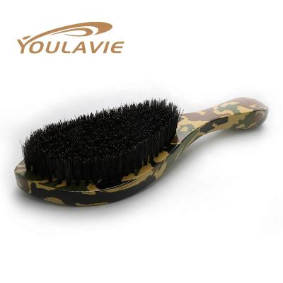 China Shaving Brush New Product Wooden Curved Wave Brush 360 Wave Brush For Beard for sale