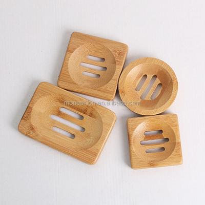 China Sustainable Natural Bamboo Soap Holder Custom Shape Bamboo / Wooden Soap Holder for sale