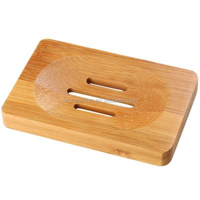 China Sustainable Natural Bamboo Soap Holder Bathroom Soap Holder Wooden Soap Rack for sale