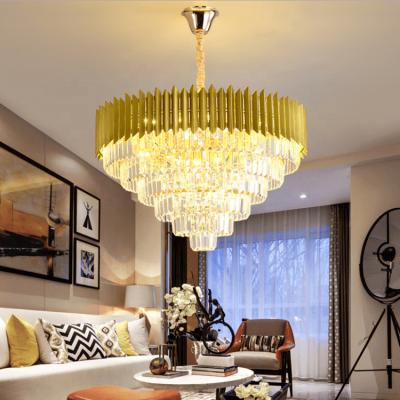 China Original Modern Gold K9 Crystal Chandelier Luxury Crystal Chandelier Pendant Lamp Lighting for sale