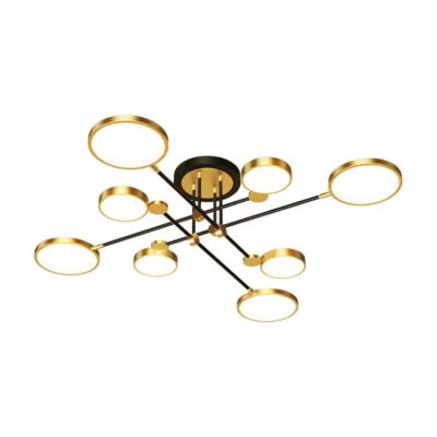 China Zhongshan factory high quality minimalist lighting simple modern gold lighting luxury led ceiling chandelier for sale