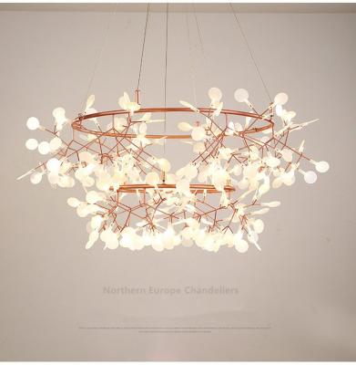 China Best Price Modern Factory Direct Villa Lobby Butterfly Led Chandelier Light Rose Gold Chandelier for sale