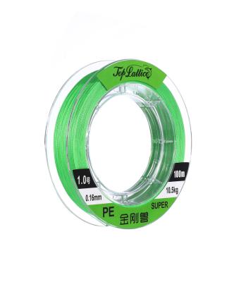 China Luster 100M Soft Smooth PE Braided Fishing Line X4 Multifilament 4 Strands Braid for sale